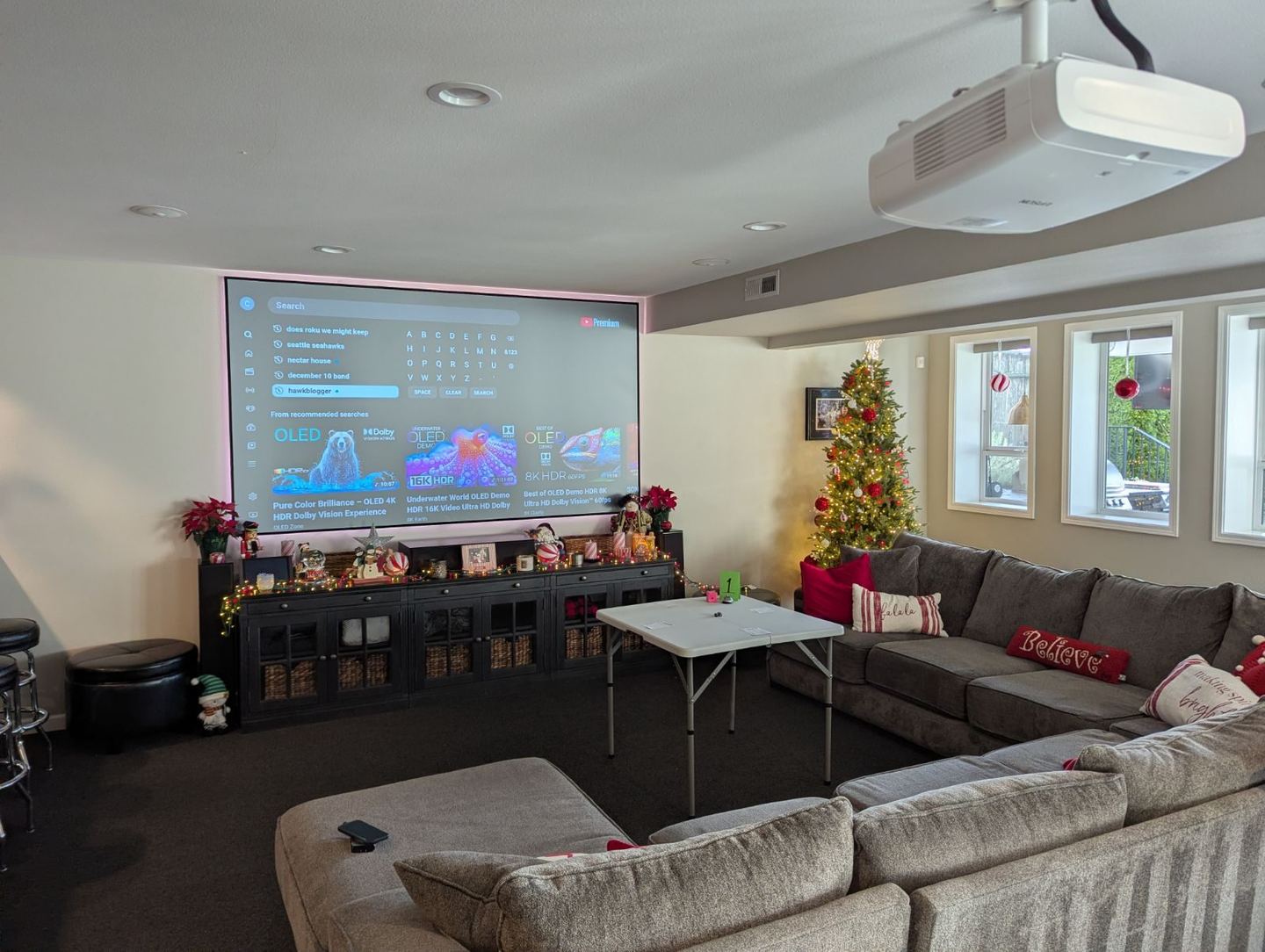 Dedicated home theater with acoustic treatment installed by Rivas Technology Group