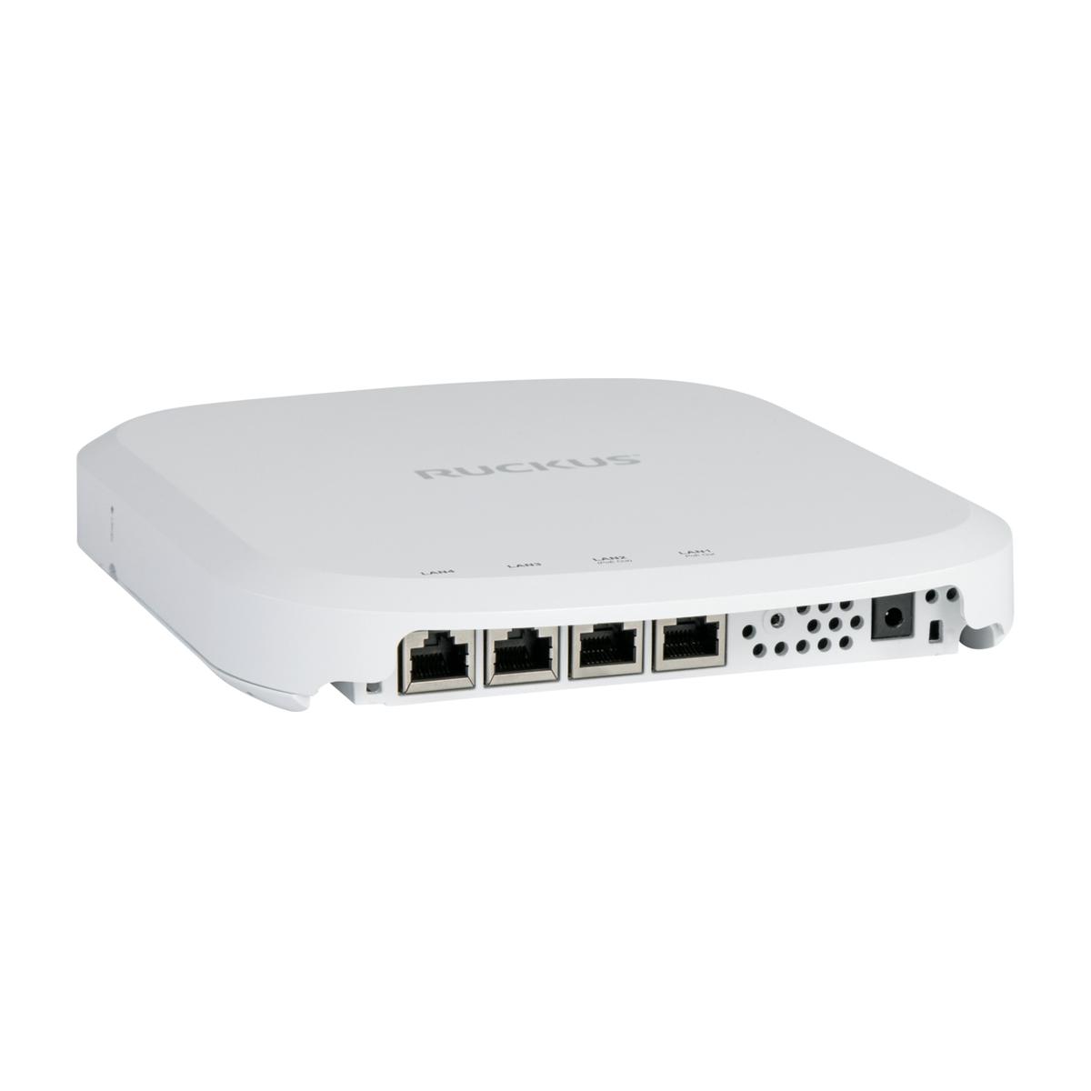 Ruckus H670 wall-mount Wi-Fi 7 access point with four Ethernet ports